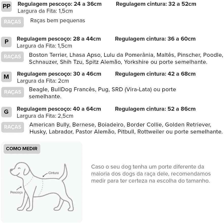 Kit Guia + Peitoral H Basic Pet Azul Stem para Cães - Tam. G