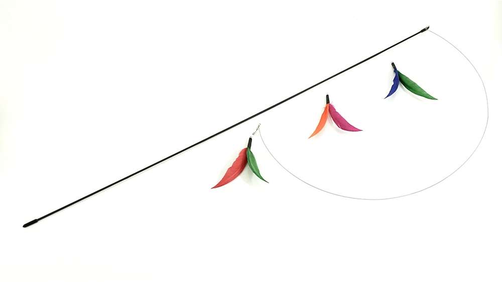 Brinquedo Pet Games Flying Cat Nylon Varinha - Tam. Único