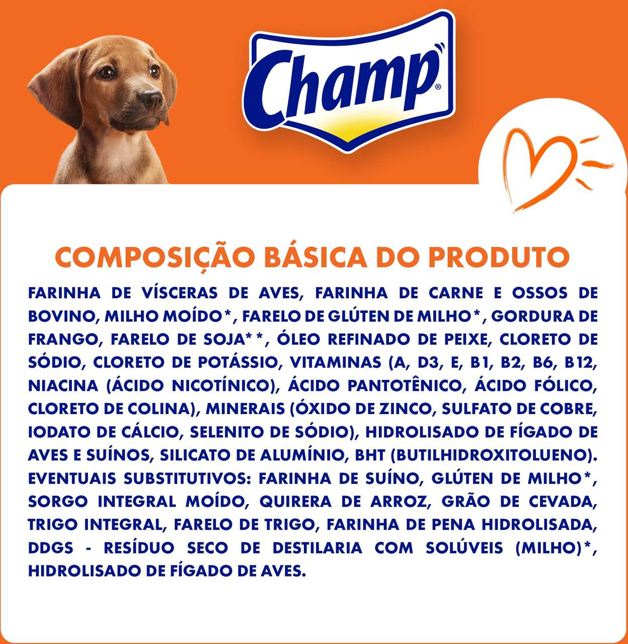 Ração Champ Carne e Cereal Para Cães Filhotes - 900 g