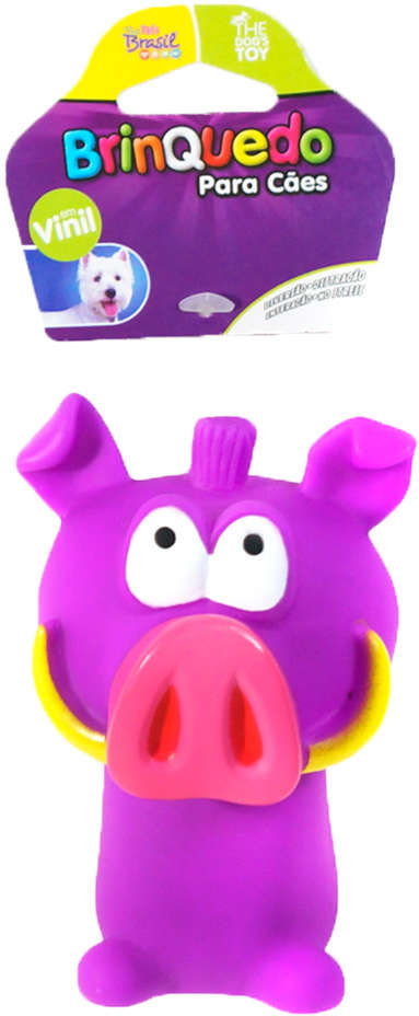 Brinquedo Mordedor Vinil Porquinho Colors para Cães - Tam. Único