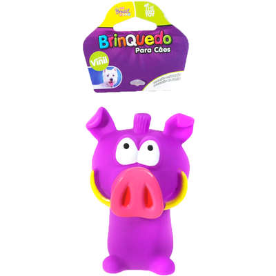 Brinquedo Mordedor Vinil Porquinho Colors para Cães