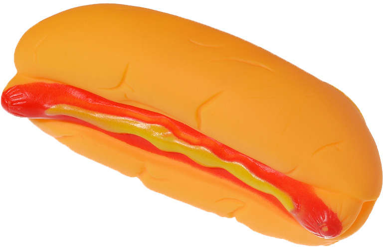 Brinquedo Mordedor Vinil Hot Dog Grande para Cães - Tam. Único