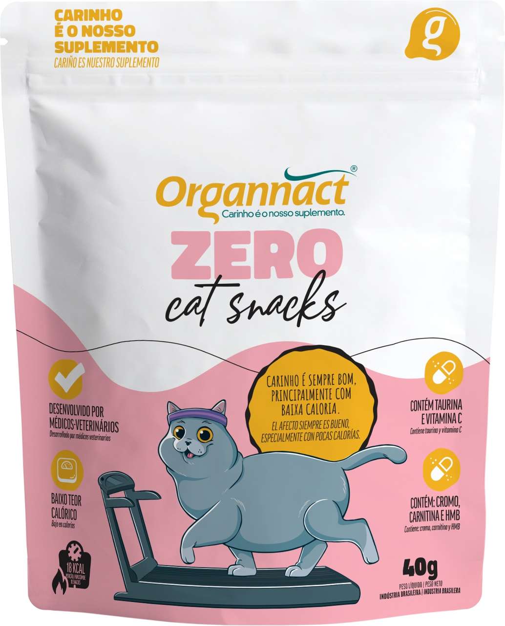 Suplemento Organnact Zero Cats Snack - 40 g