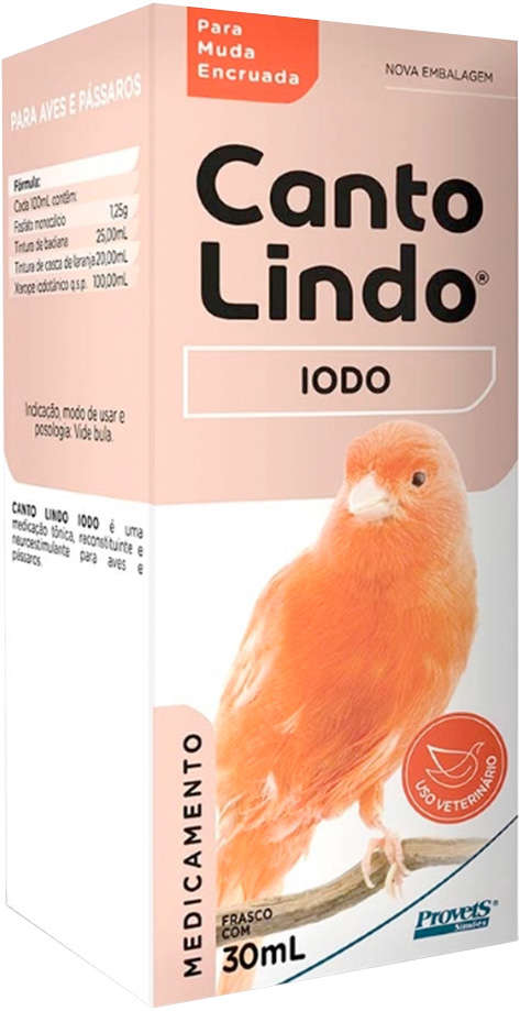 Suplemento Provets Canto Lindo Iodo para Pássaros - 30 mL