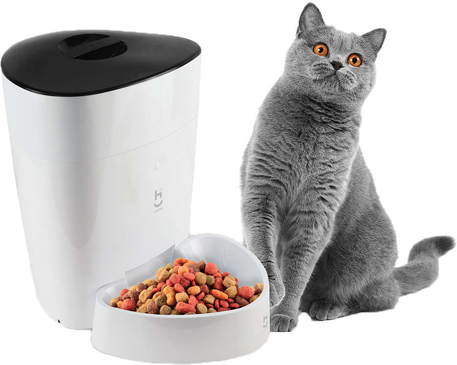 Alimentador Automático Inteligente Geonav Wi-fi para Cães Pequenos e Gatos - Tam. Único
