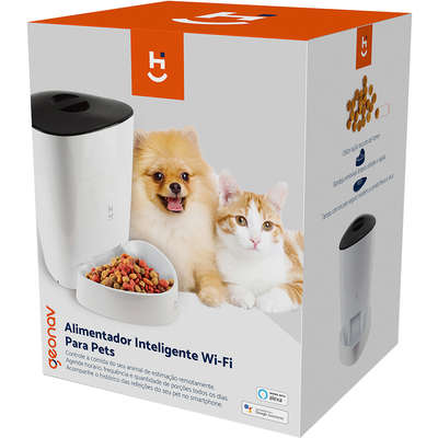 Alimentador Inteligente Geonav Wi-fi para Cães e Gatos