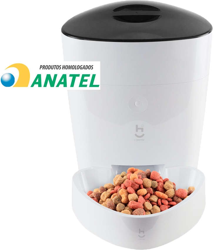 Alimentador Automático Inteligente Geonav Wi-fi para Cães Pequenos e Gatos - Tam. Único