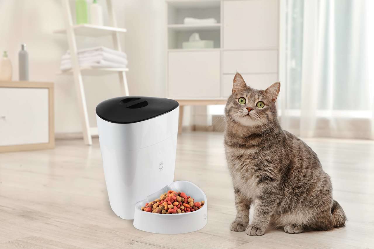 Alimentador Automático Inteligente Geonav Wi-fi para Cães Pequenos e Gatos - Tam. Único