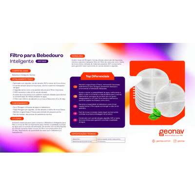 Filtro Geonav para Bebedouro Inteligente Wi-fi