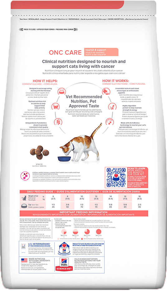 Ração Seca Hill's Prescription Diet ONC Care Cuidado Oncológico para Gatos - 3,17Kg