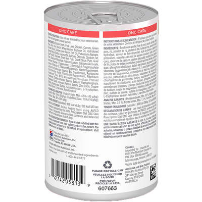 Ração Úmida Hill's Prescription Diet ONC Care Cuidado Oncológico para Cães