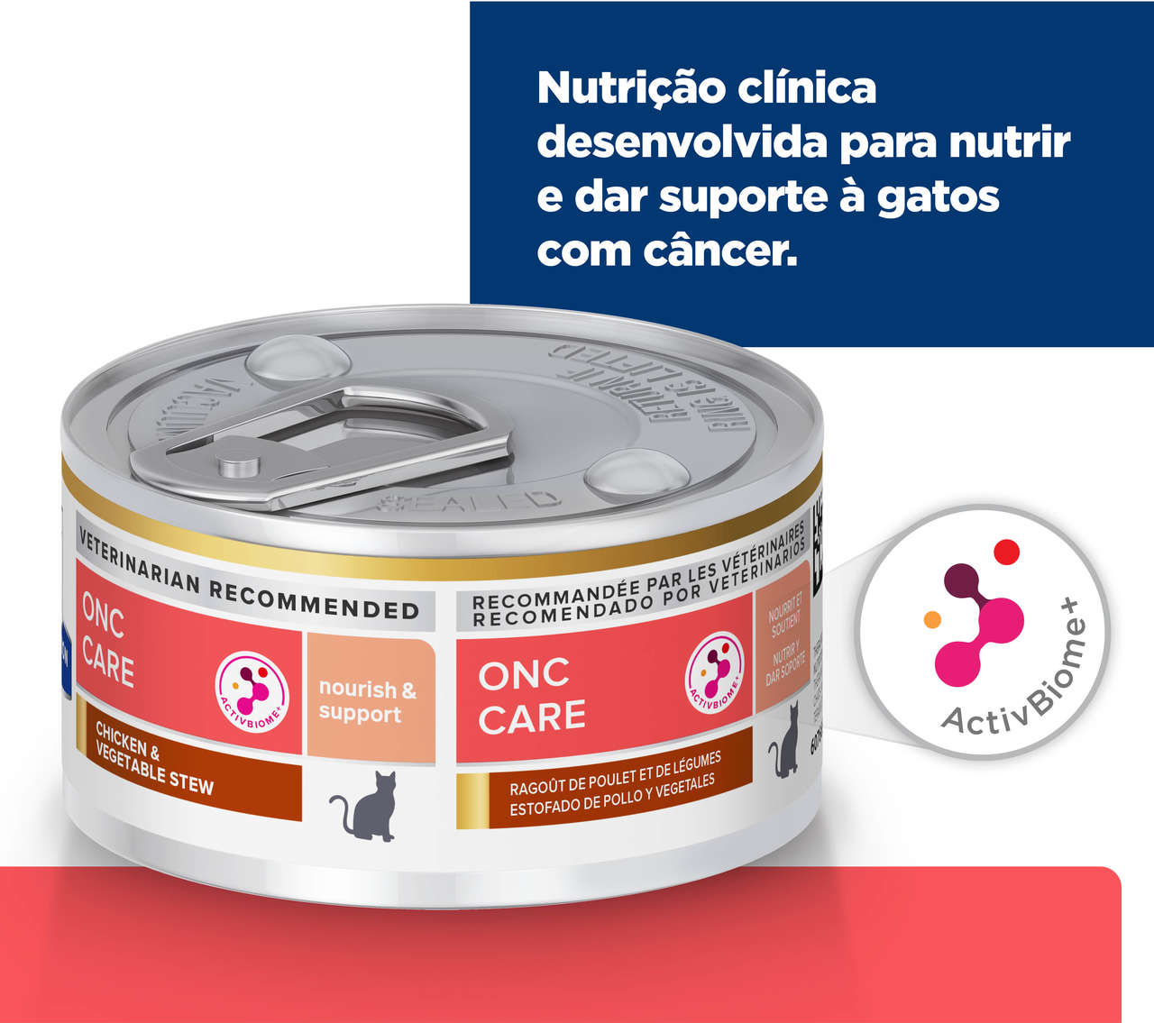Ração Úmida Hill’s Prescription Diet ONC Care Cuidado Oncológico para Gatos - 82 g