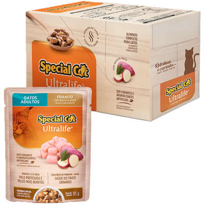 Ração Úmida Special Cat Sachê Frango para Gatos Adultos