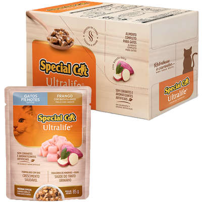 Ração Úmida Special Cat Sachê Frango para Gatos Filhotes