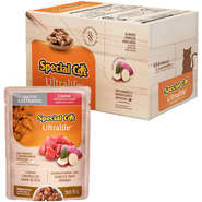 Kit Ração Úmida Special Cat Sachê Carne para Gatos Castrados - 12 Unidades