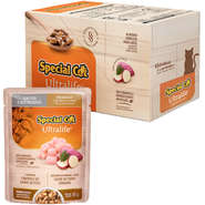 Kit Ração Úmida Special Cat Sachê Frango para Gatos Castrados - 12 Unidades