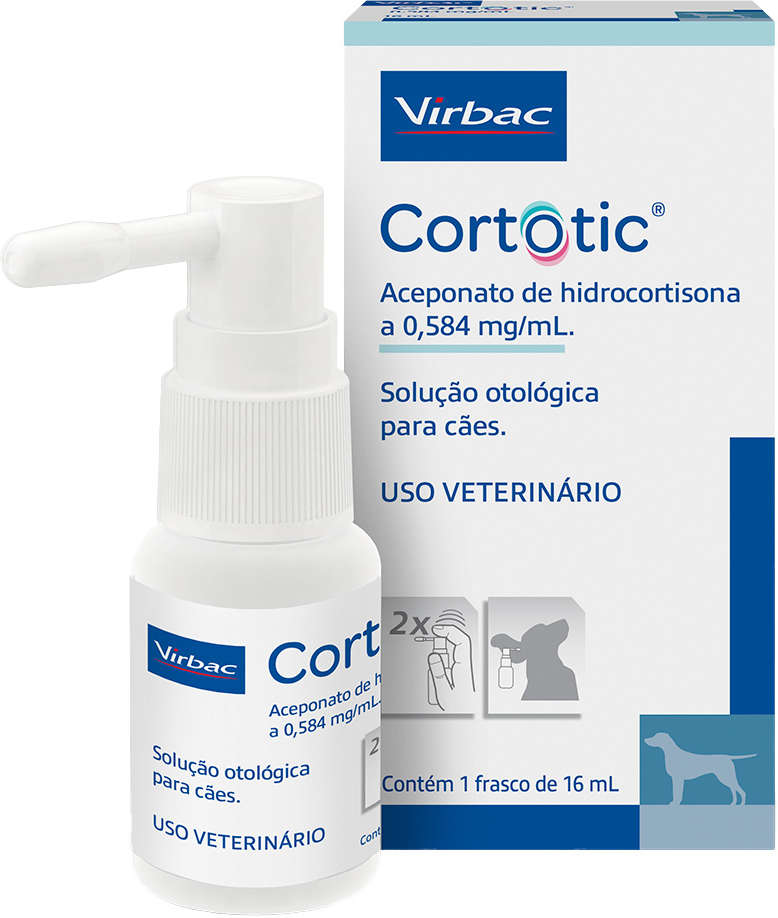 Solução Otológica Virbac Cortotic para Cães - 16 mL