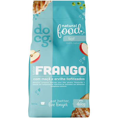 Ração Seca Doc.g Natural Food Liof Frango para Cães - 900 g
