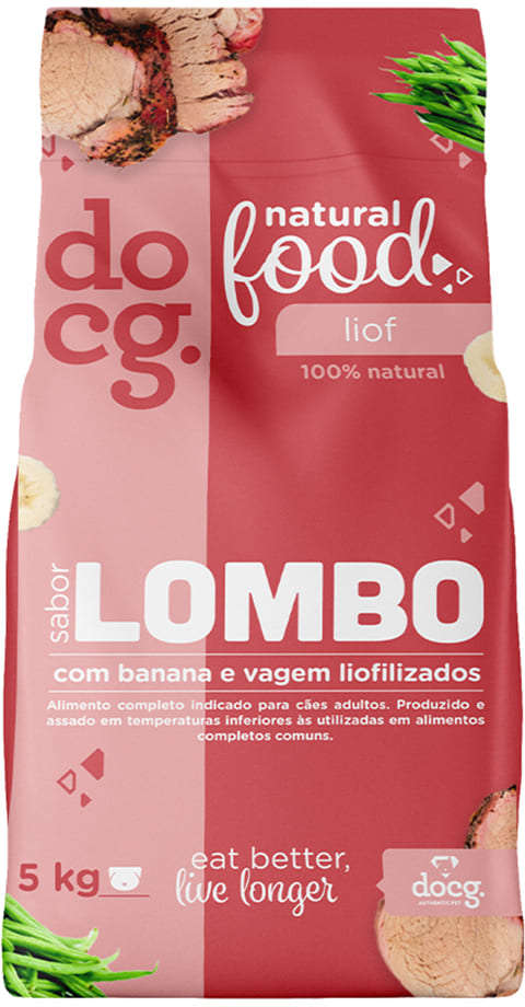 Ração Seca Doc.g Natural Food Liof Lombo para Cães - 5Kg