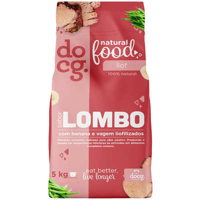 Ração Seca Doc.g Natural Food Liof Lombo para Cães - 5 Kg
