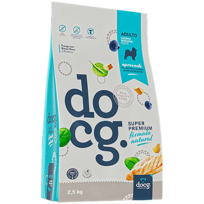 Ração Seca Doc.g Super Premium Fórmula Natural Frango com Batata Doce para Cães Porte Micro e Pequeno - 2,5 Kg
