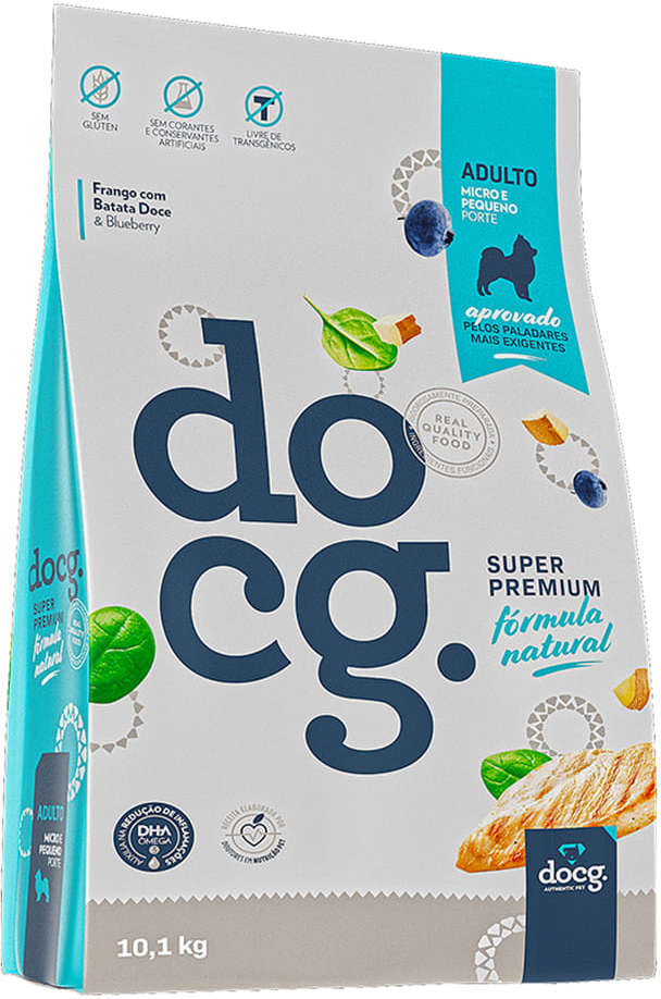 Ração Seca docg. Frango com Batata Doce para Cães Adultos Micro e Pequeno Porte - 10,1Kg