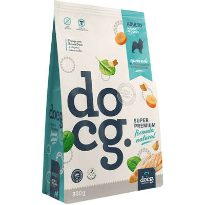 Ração Seca Doc.g Super Premium Fórmula Natural Frango com Batata Doce para Cães Porte Micro e Pequeno - 800 g
