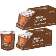 Kit Ração Úmida Quatree Supreme Carne para Gatos Castrados - 40 Unidades