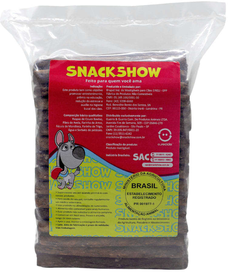 Palito de Couro Snack Show Kr 105 Carne - 1Kg