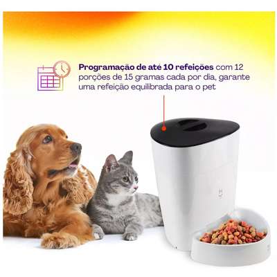 Alimentador Automático Inteligente Geonav Wi-fi para Cães Pequenos e Gatos