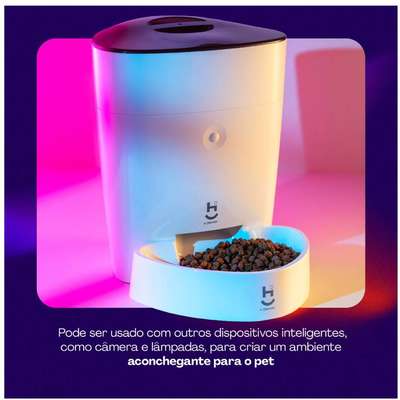 Alimentador Automático Inteligente Geonav Wi-fi para Cães Pequenos e Gatos