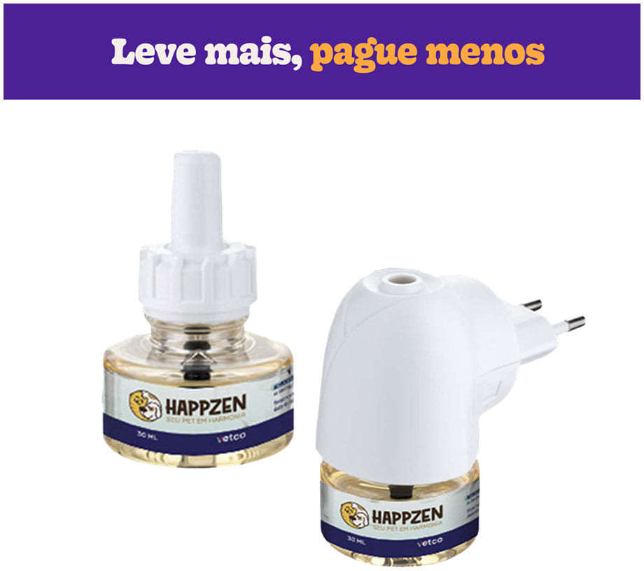 Kit Happzen Vetco Combo Difusor Elétrico + 2 Refil de 30 mL - KIT