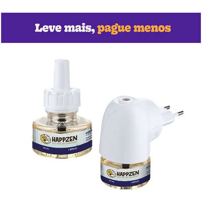Kit Happzen Vetco Combo Difusor Elétrico + 2 Refil de 30 mL - KIT