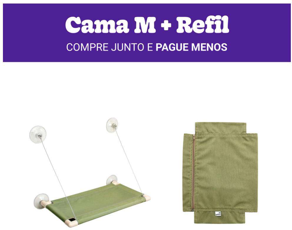 Kit Cama de Janela Gatton Catbed Savana King + Refil - Tam. King