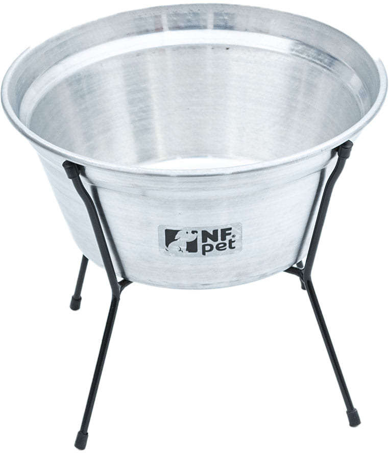 Comedouro NF Pet Aramado Simples em Alumínio - Tam. M