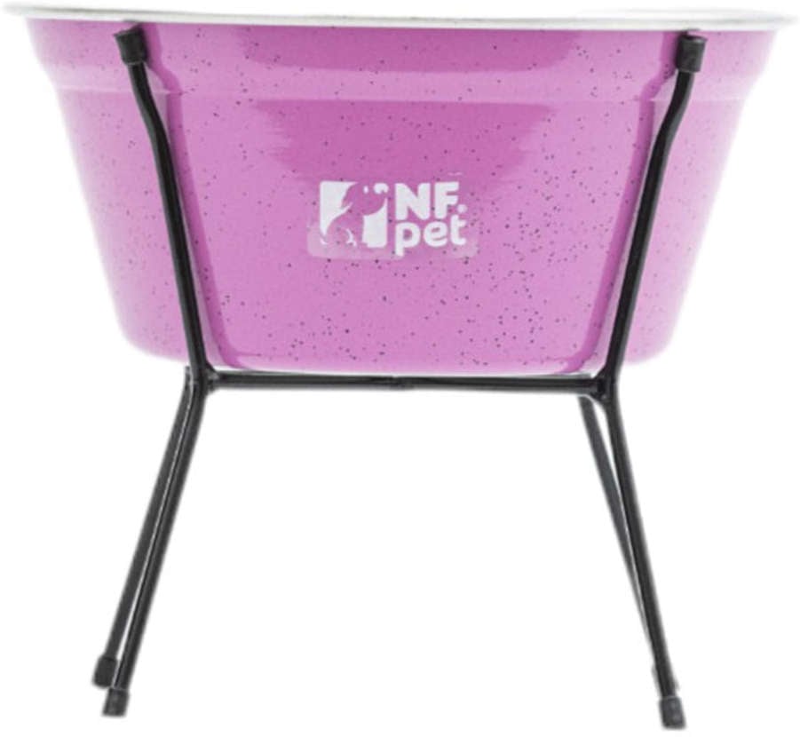 Comedouro NF Pet Aramado Simples Rosa - 600 mL