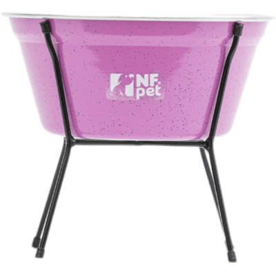 Comedouro NF Pet Aramado Simples Rosa - 600 mL
