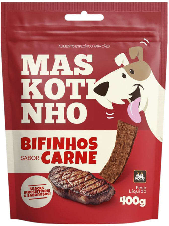 Bifinho Maskotinho para Cães Sabor Carne - 400 g