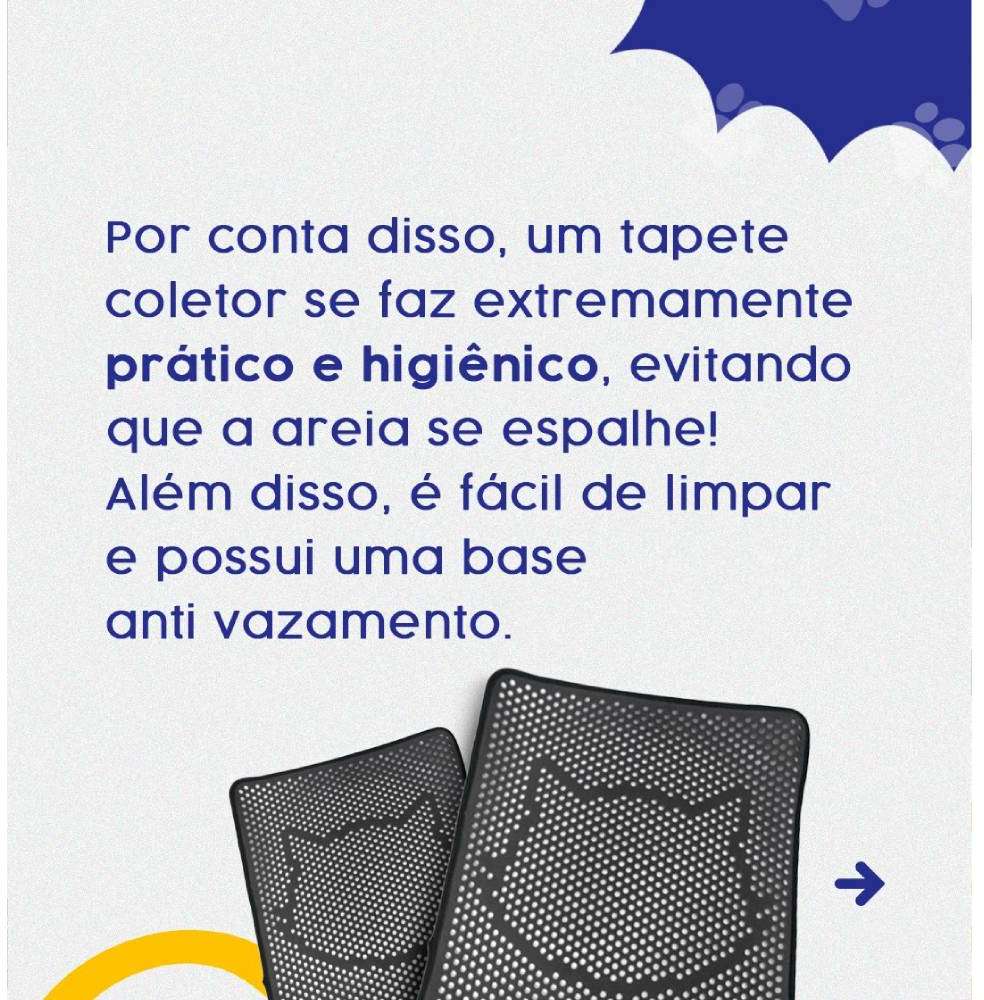 Tapete Sanitário São Benedito Pet Coletor de Areia TapeCats Rosa para Gatos Pequeno Porte - Tam. Único