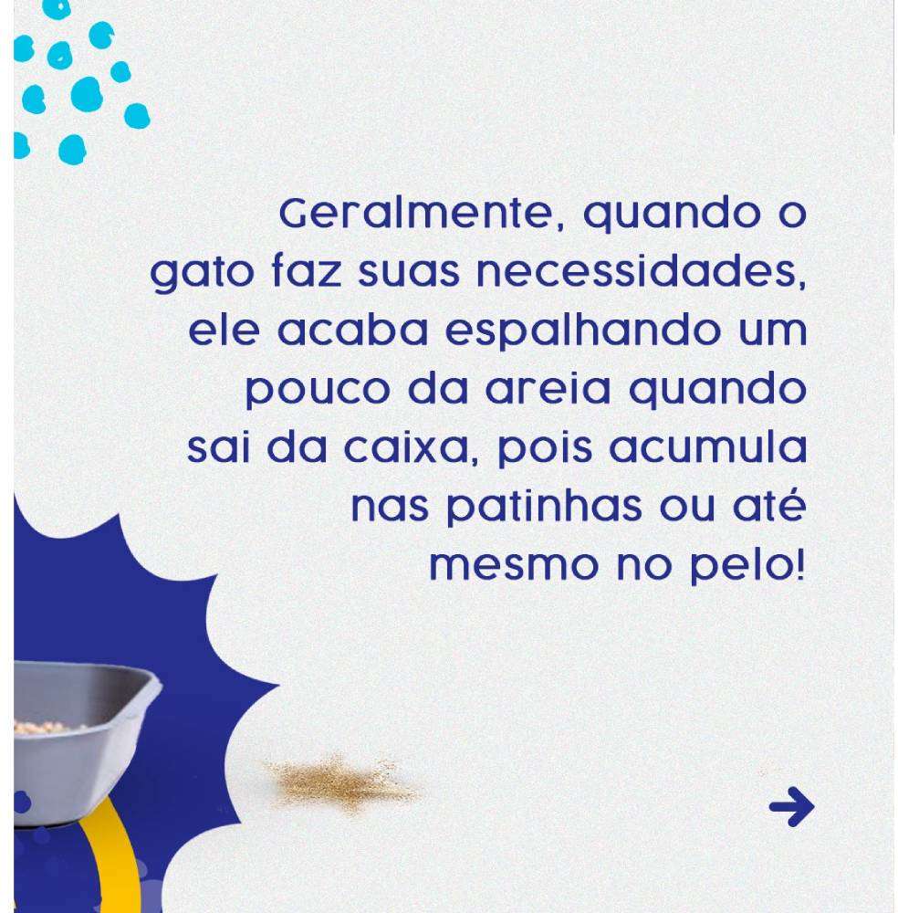 Tapete Sanitário São Benedito Pet Coletor de Areia TapeCats Preto para Gatos Pequeno Porte - Tam. Único