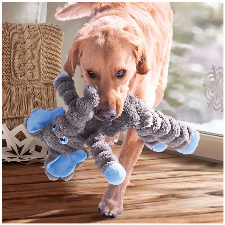 Brinquedo Pelúcia Kong Shakers Crumples Elefante Gigante - Tam. Único