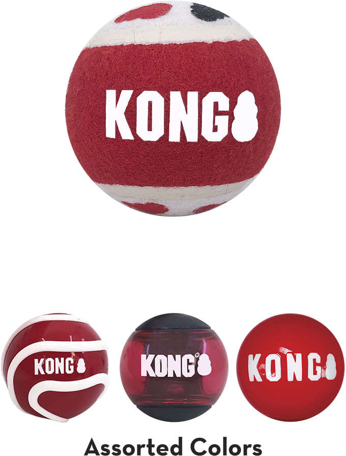 Brinquedo Kong Signature Kit 3 Bolinhas - Tam. Único