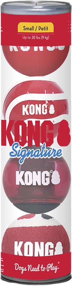 Brinquedo Kong Signature Kit 3 Bolinhas - Tam. Único