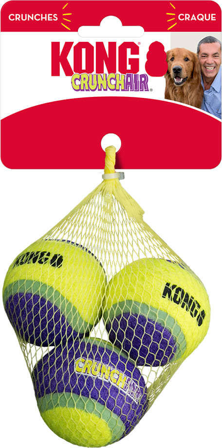 Brinquedo Bolinha Kong Crunch Air com 3 Unidades - Tam. M