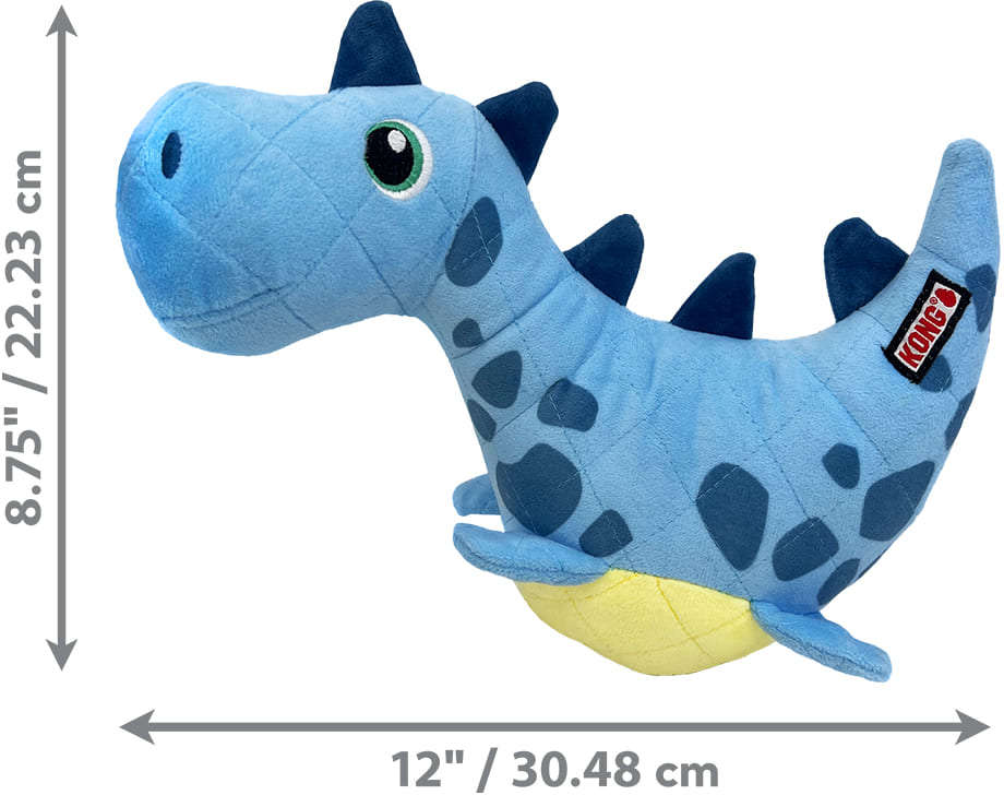 Brinquedo Pelúcia Kong Dynos Roars Dinossauro Azul - Tam. Único