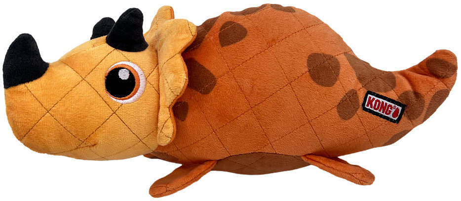 Brinquedo Pelúcia Kong Dyno Roars Dinossauro Laranja - Tam. Único