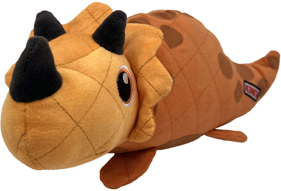 Brinquedo Pelúcia Kong Dyno Roars Dinossauro Laranja - Tam. Único