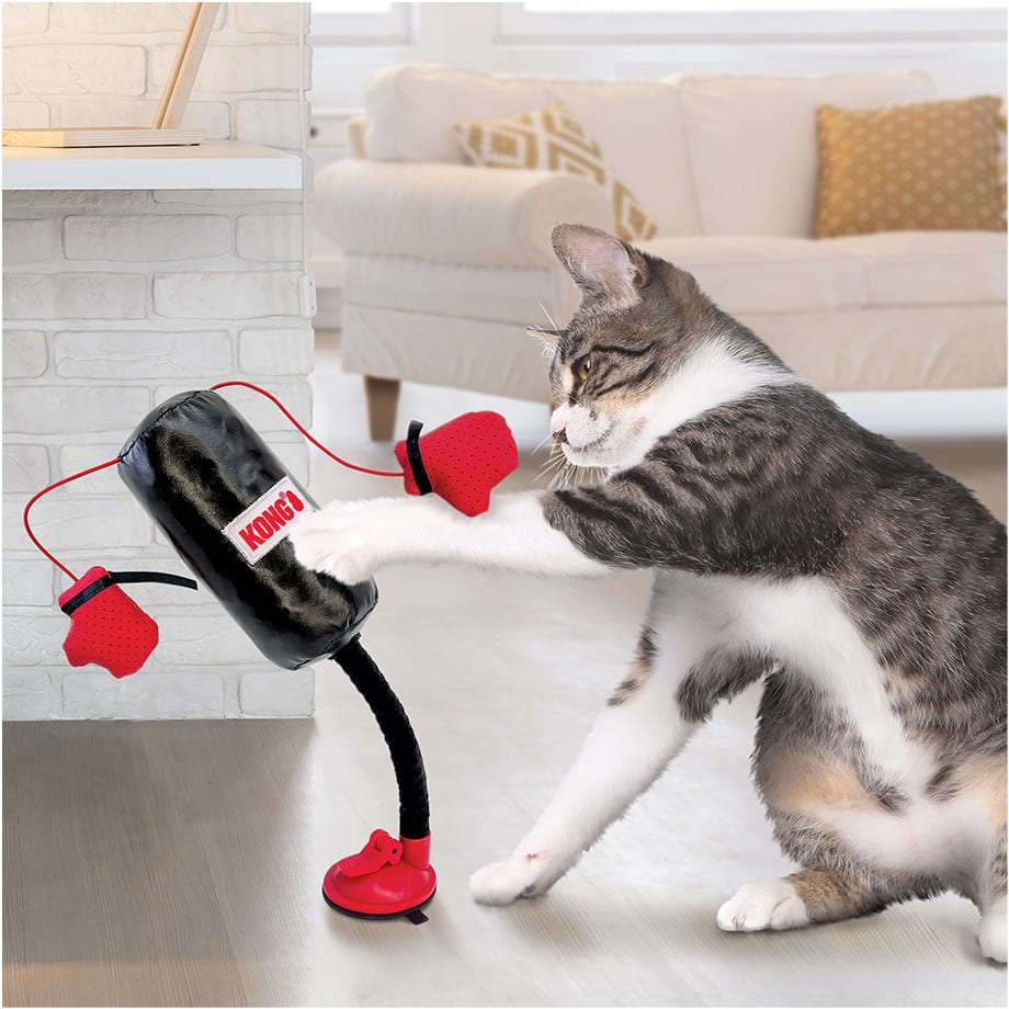 Brinquedo Interativo Kong Connets Saco de Pancada para Gatos - Tam. Único