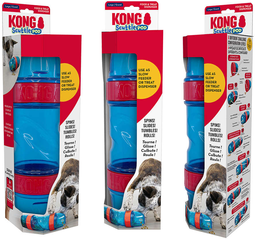 Brinquedo Interativo Kong Scuttle Pod Cápsula com Dispenser de Ração - Tam. Único
