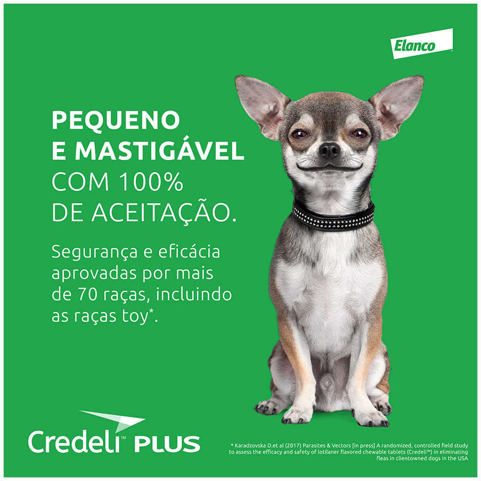 Antipulgas Credeli Plus 225 mg para Cães de 5,5 a 11Kg - 1 Comprimido